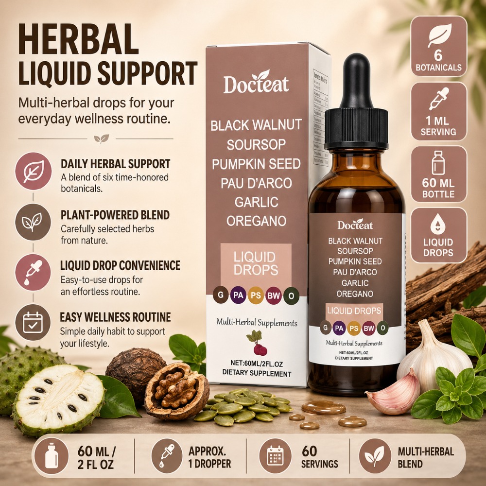 Docteat Gotas Líquidas de Noz  - Herbal Wellness Liquid avaliação e preço
