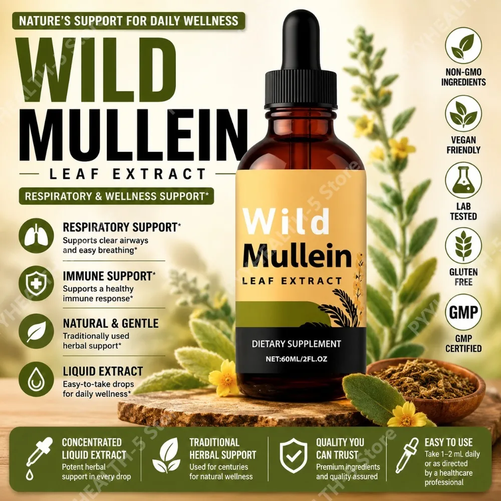 Gotas de Folha de Mullein com  - Herbal Wellness Liquid avaliação e preço