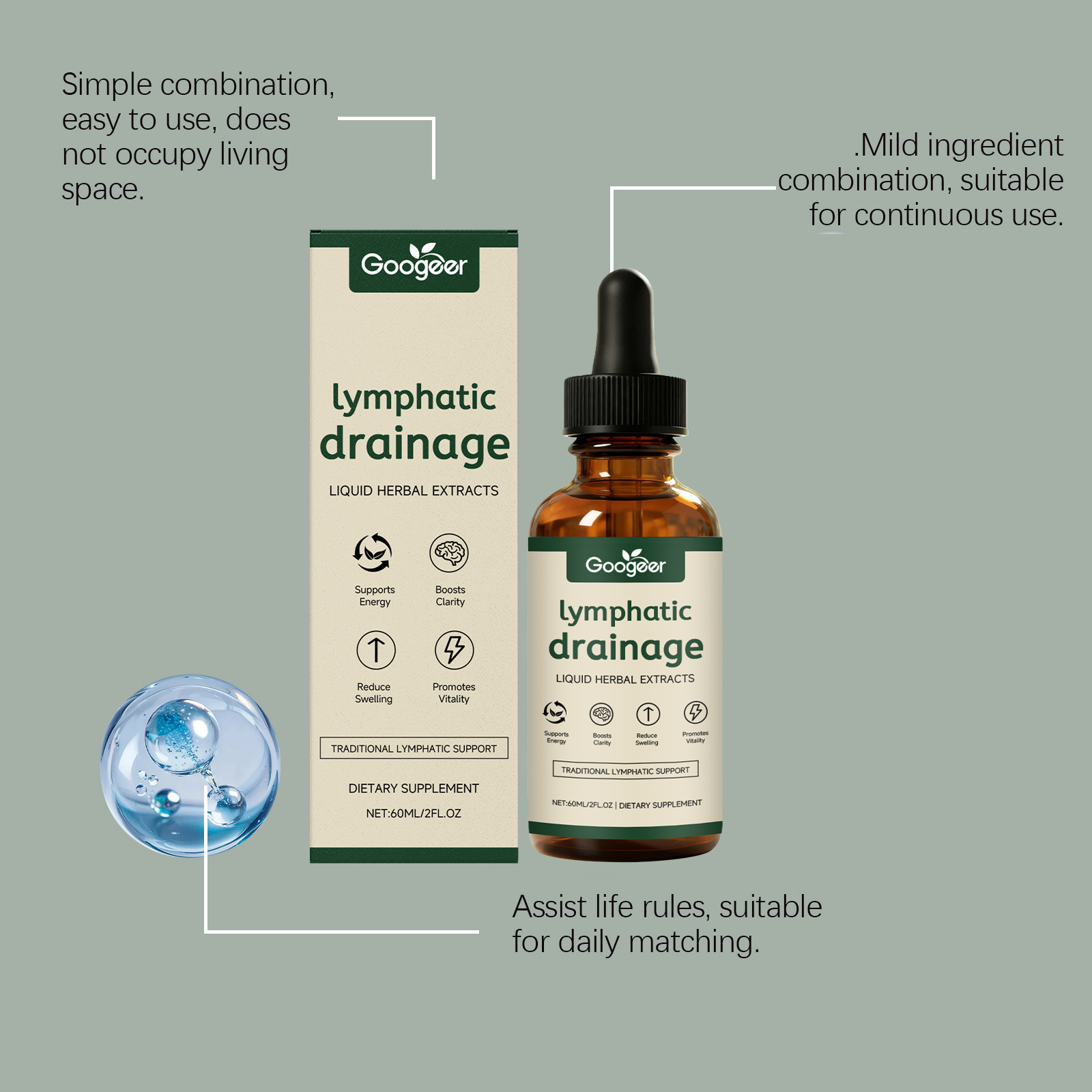 Gotas de Drenagem Linfática 11 - Herbal Wellness Liquid avaliação e preço
