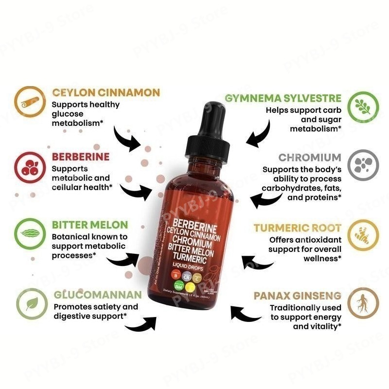 Gotas Líquidas de Berberina, C - Herbal Wellness Liquid avaliação e preço
